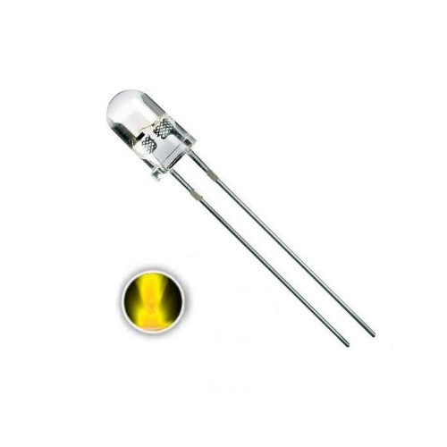 Светодиод 5 мм желтый прозрачный