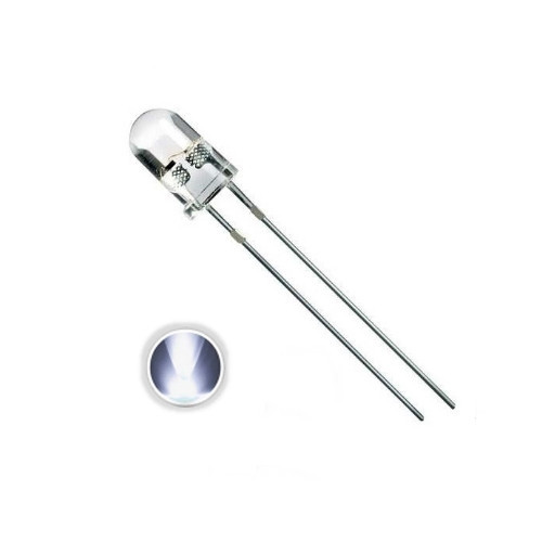 Светодиод мигающий 5 мм белый