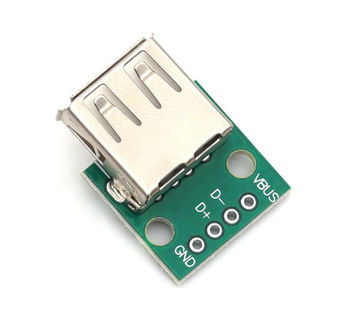 Плата с USB Type-A 2.0 femaly разъемом