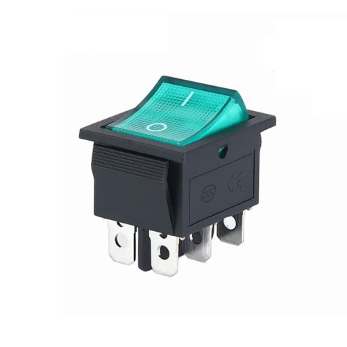 Клавишный переключатель KCD4-201N-C3-G/6P