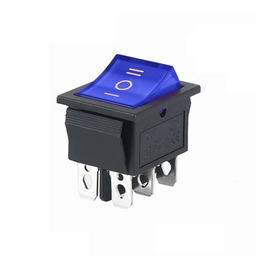 Клавишный переключатель KCD4-203N-C6-BL/6P