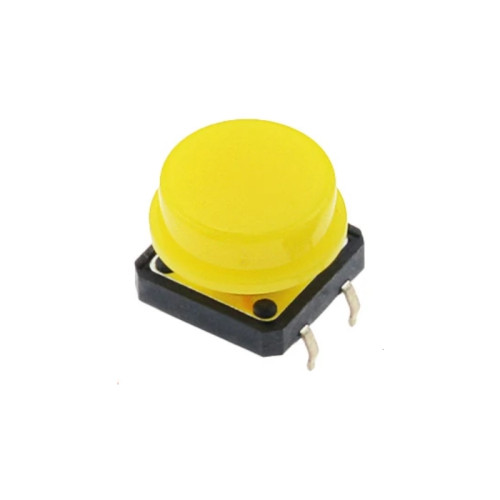 Кнопка тактовая 12 х12 мм желтая