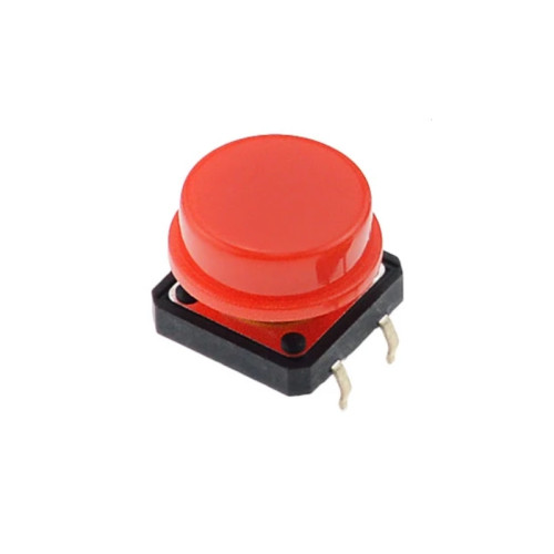 Кнопка тактовая 12 х12 мм красная