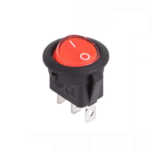 Клавишный переключатель KCD1-101N-8-C3-R/3P красный