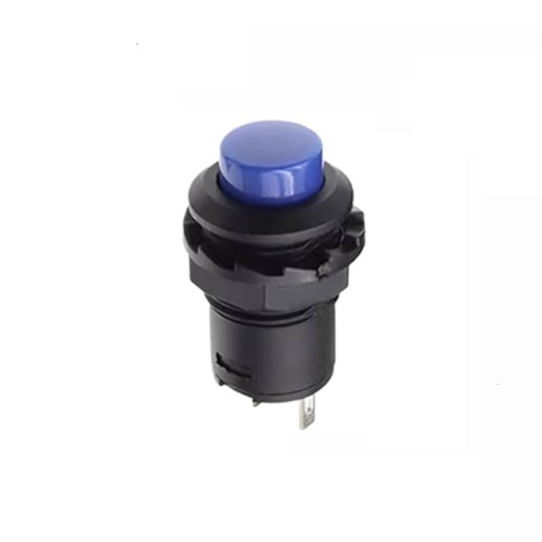 Нажимная кнопка DS-228 с фиксацией синяя